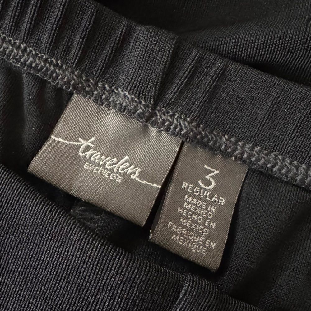 Chico’s Travelers Classic No Tummy Fluid Knit High Rise Pants Black Sz XL - Picture 7 of 8